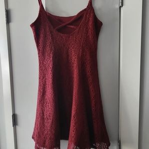 Red garage dress